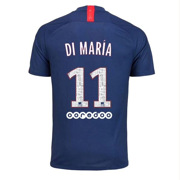 Camiseta Paris Saint Germain NO.11 Di Maria Replica Primera Ropa 2019/20 Azul